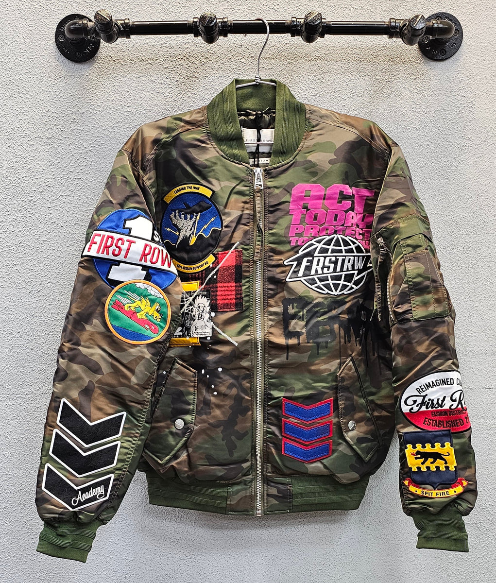 First Row MA-1 Act Today Multi Patches Jacket – Jeanius Closet