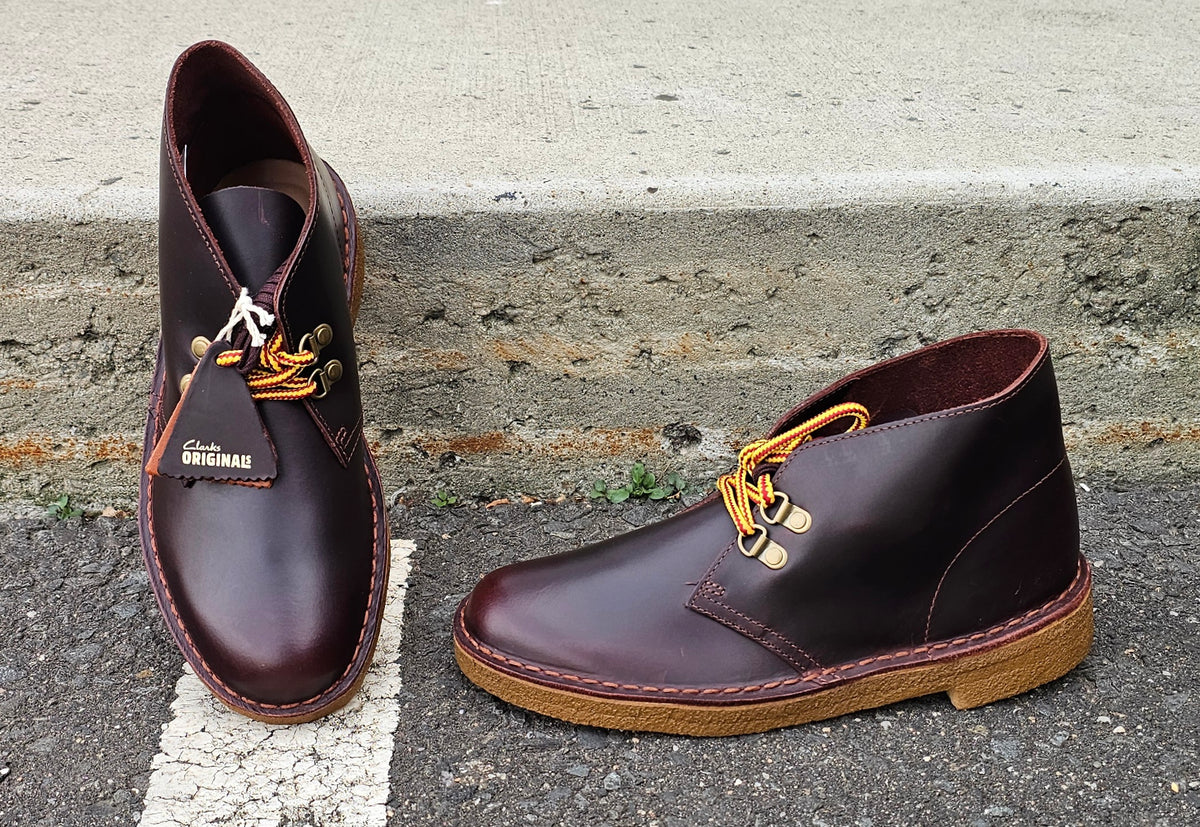 Clarks Desert Boot Hiker Burgundy Leather