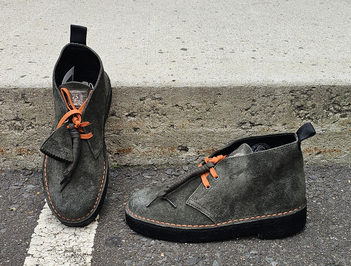 Clarks Desert Boot, Loden Green Suede – Jeanius Closet