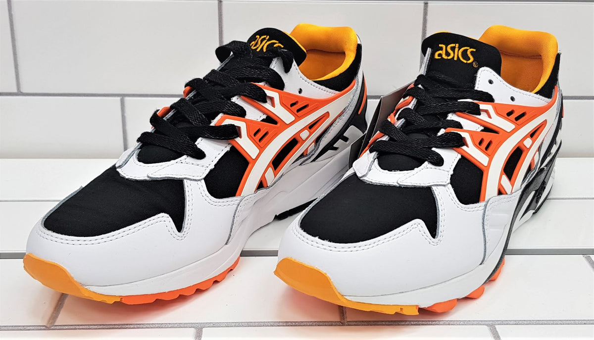 Asics GEL-Kayano Trainer Sneaker, White/Black/Orange – Jeanius Closet