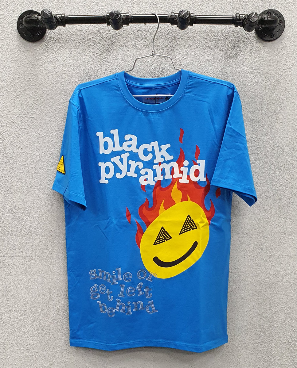 blue black pyramid shirt