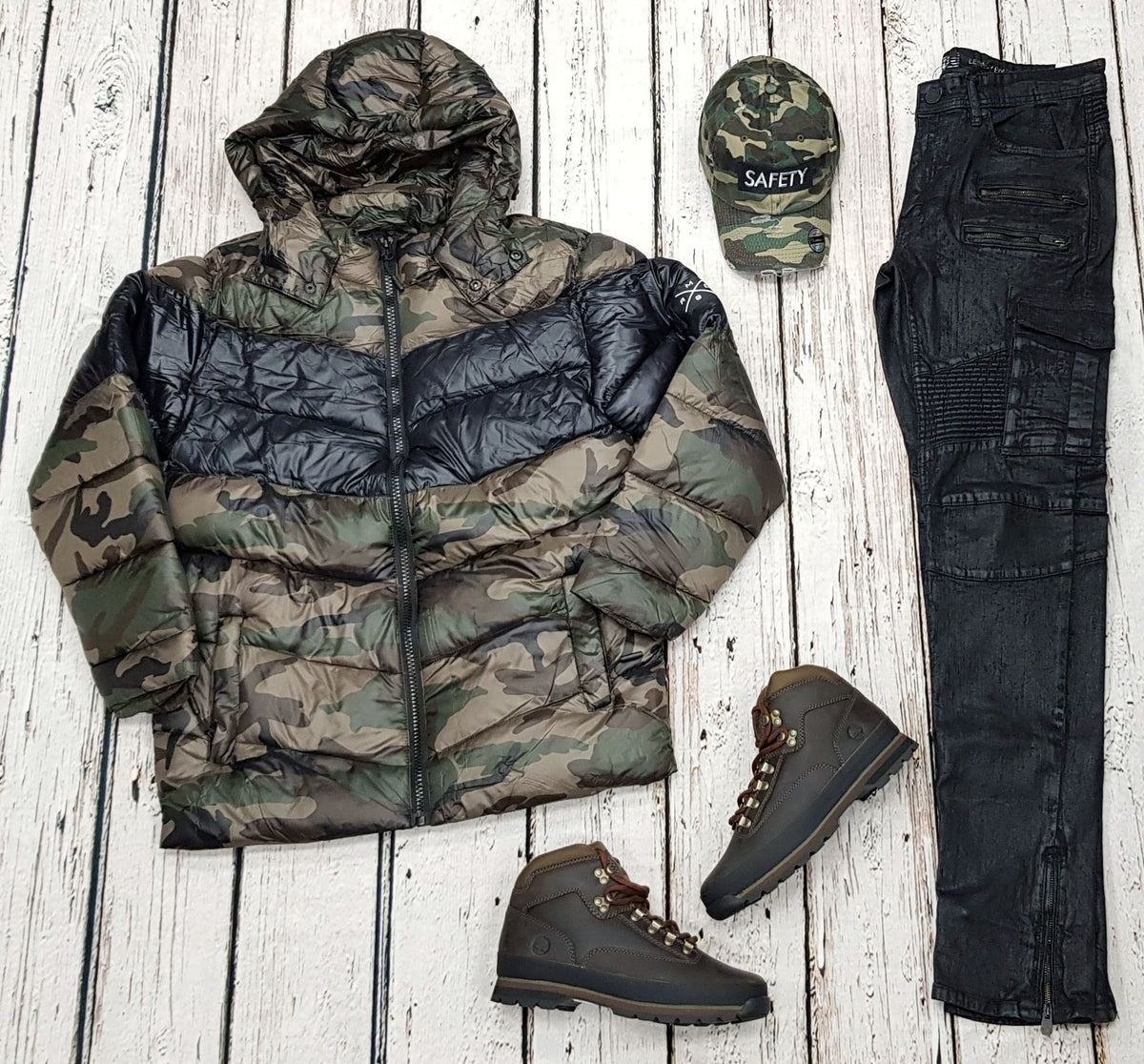 Mad Blue Puff Jacket, Camo – Jeanius Closet