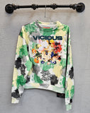 Vicious Floral Camo Crop Sweatshirt