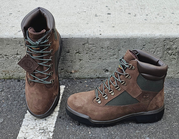 Timberland 6" Field Boots, Brown and Green