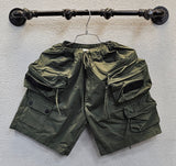 First Row 3D Y2K Multi Cargo Shorts, Asst