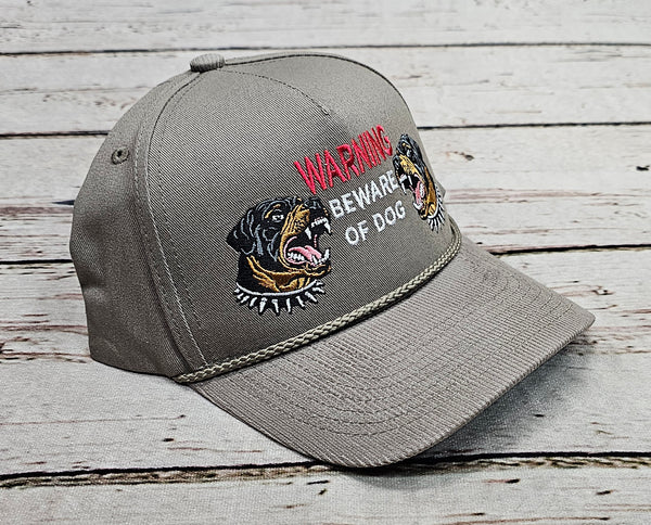 Field Grade Warning Beware Of Dog Rottweiler Foam Trucker Hat