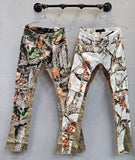 Jordan Craig JTF223 Camo Stacked Flare Jeans, Asst