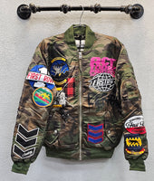 First Row MA-1 Act Today Multi Patches Jacket