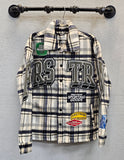 First Row Sporting Logo Multi Patches Shacket