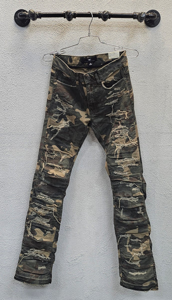 Jordan Craig JTF1157C Stacked Flare Camo Jeans, Asst