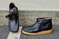 Clarks Wallabee Boot, Smooth Black Leather