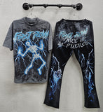 First Row Wake Up And Be Fierce Lightning Tee