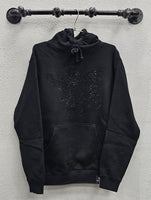 Hasta Muerte Black Rhinestone Angel Hoody