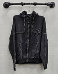 Hudson Studded Acid Zip-up Hoodie, Asst