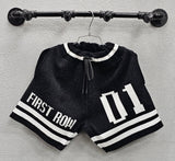 First Row Bright Future Varsity Jacquard Knit Short, Black