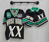 First Row Sporting Varsity Jacquard Knit Short, Black & Green