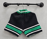 First Row Sporting Varsity Jacquard Knit Short, Black & Green