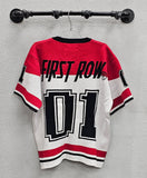 First Row Star Varsity Jacquard Knit Tee, Red