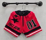 First Row Star Jacquard Knit Short, Red