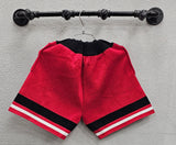 First Row Star Jacquard Knit Short, Red