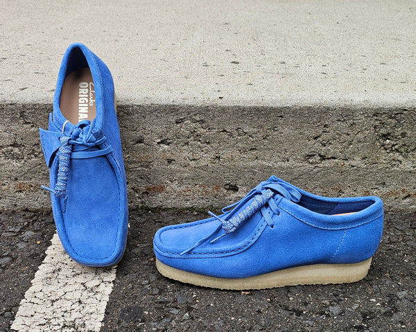 Clarks Wallabee Low Boot, Blue Suede