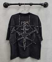 Hudson Studded Cross Tee