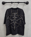 Hudson Studded Cross Tee