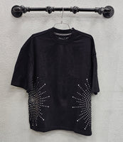 Hudson Studded Oversize Tee, Asst