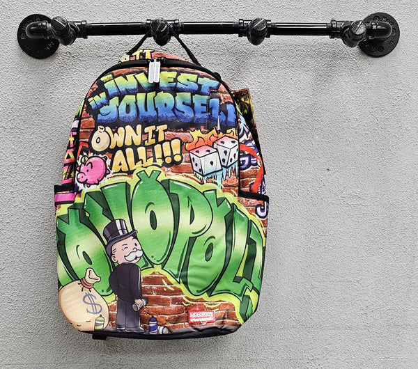 Sprayground Monopoly Man Graffiti Backpack