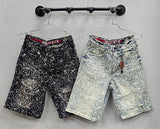 Smuggler's Moon SM-WB-5597 Skull Indigo Wash Denim Short