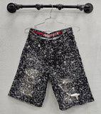 Smuggler's Moon SM-WB-5638 Skull Black Wash Denim Short