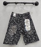 Smuggler's Moon SM-WB-5638 Skull Black Wash Denim Short