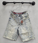 Smuggler's Moon SM-WB-5597 Skull Indigo Wash Denim Short