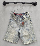 Smuggler's Moon SM-WB-5597 Skull Indigo Wash Denim Short