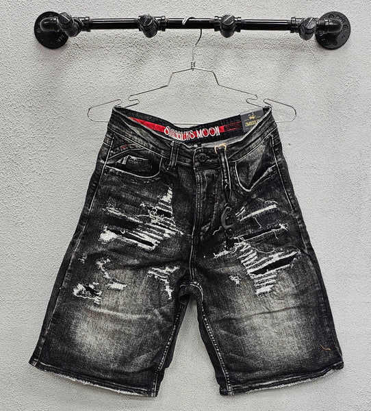 Smuggler's Moon SM-WB-5633 Black Wash Denim Short