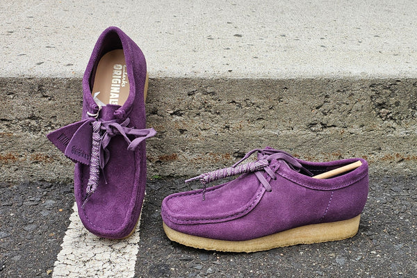 Clarks Wallabee Low, Plum Suede