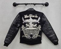 Jordan Craig 91667 Paradise Circus PU Varsity Jacket, Asst