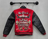 Jordan Craig 91667 Paradise Circus PU Varsity Jacket, Asst
