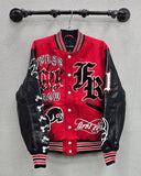 First Row Wake Up And Be Fierce Varsity Jacket, Asst