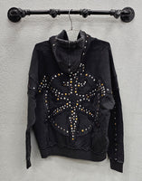 Hudson Studded Zip-up Hoodie, Asst