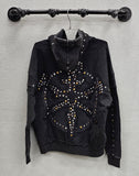 Hudson Studded Zip-up Hoodie, Asst