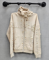 Hudson Studded Zip-up Hoodie, Asst