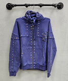 Hudson Studded Zip-up Hoodie, Asst