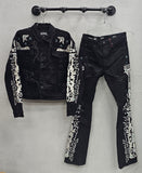 Preme PR-WB-1556 Western Stacked Denim, Black