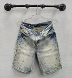 Preme PR-WB-1618 Studded Denim Shorts