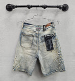 Preme PR-WB-1618 Studded Denim Shorts