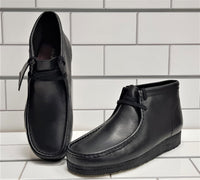 Clarks Wallabee Boot, Black Leather