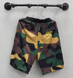 M Society Camo Shirt & Shorts Set, Woodland Camo