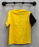 M Society Hood Shirt & Shorts Set, Black & Yellow