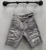 M Society MS-21516 Stripe Denim Shorts